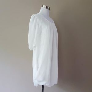 Sheer White Chiffon Top Dress Small